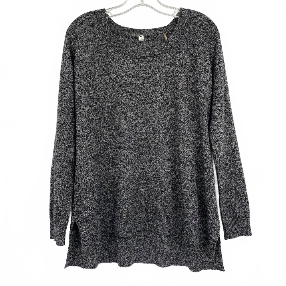 Margaret O’Leary Black Gray Cashmere Crewneck Sweater | Size S